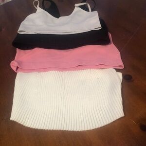 Four bra like tops- garage, shein and tallula size small- exsmall